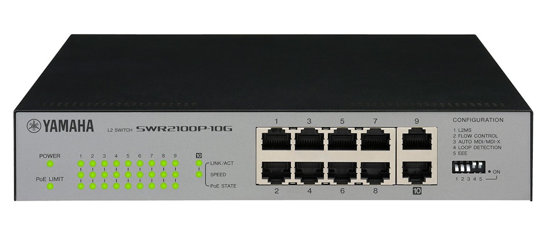 Nätverksswitch, 10-portar RJ45, PoE