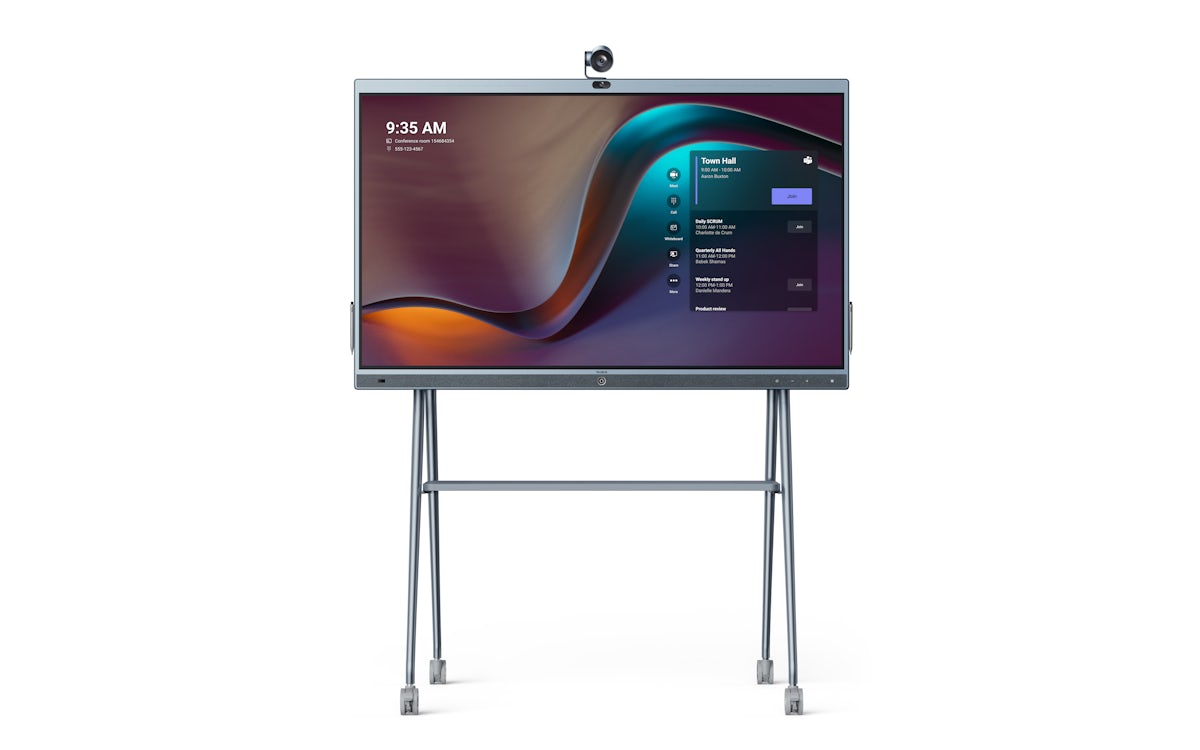 Yealink MeetingBoard Interaktiv plattskärm 165,1 cm (65") LED Wi-Fi 4K Ultra HD Svart Pekskärm Inbyggd processor Android 10