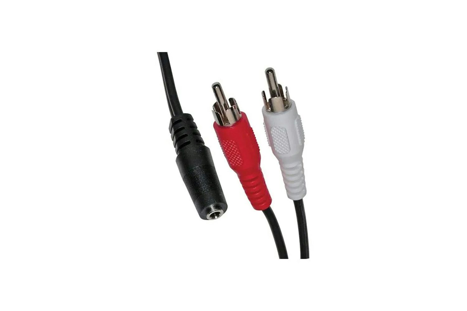 Adapterkabel, 3.5mm hona - 2xRCA Hane, 15cm lång