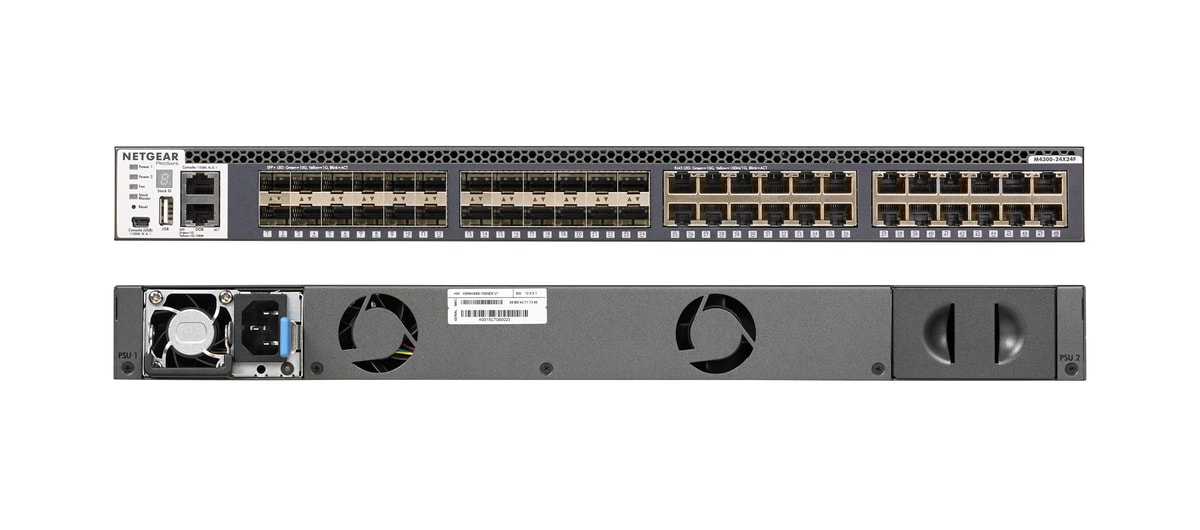 NETGEAR M4300-24X24F hanterad L2/L3/L4 10G Ethernet (100/1000/10000) 1U Svart